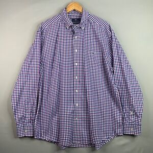 Vineyard Vines Classic Fit Tucker Shirt  Gingham Plaid Long Sleeve Button Down